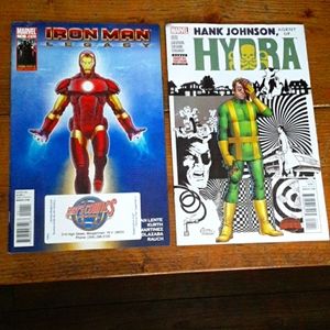 Two Marvel comic books